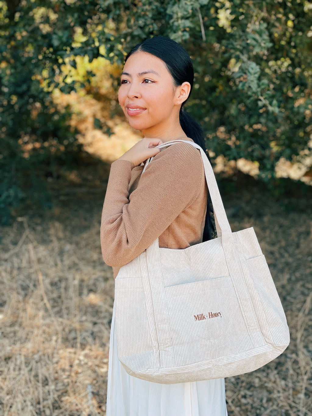 Milk+Honey Corduroy Shoulder Bag