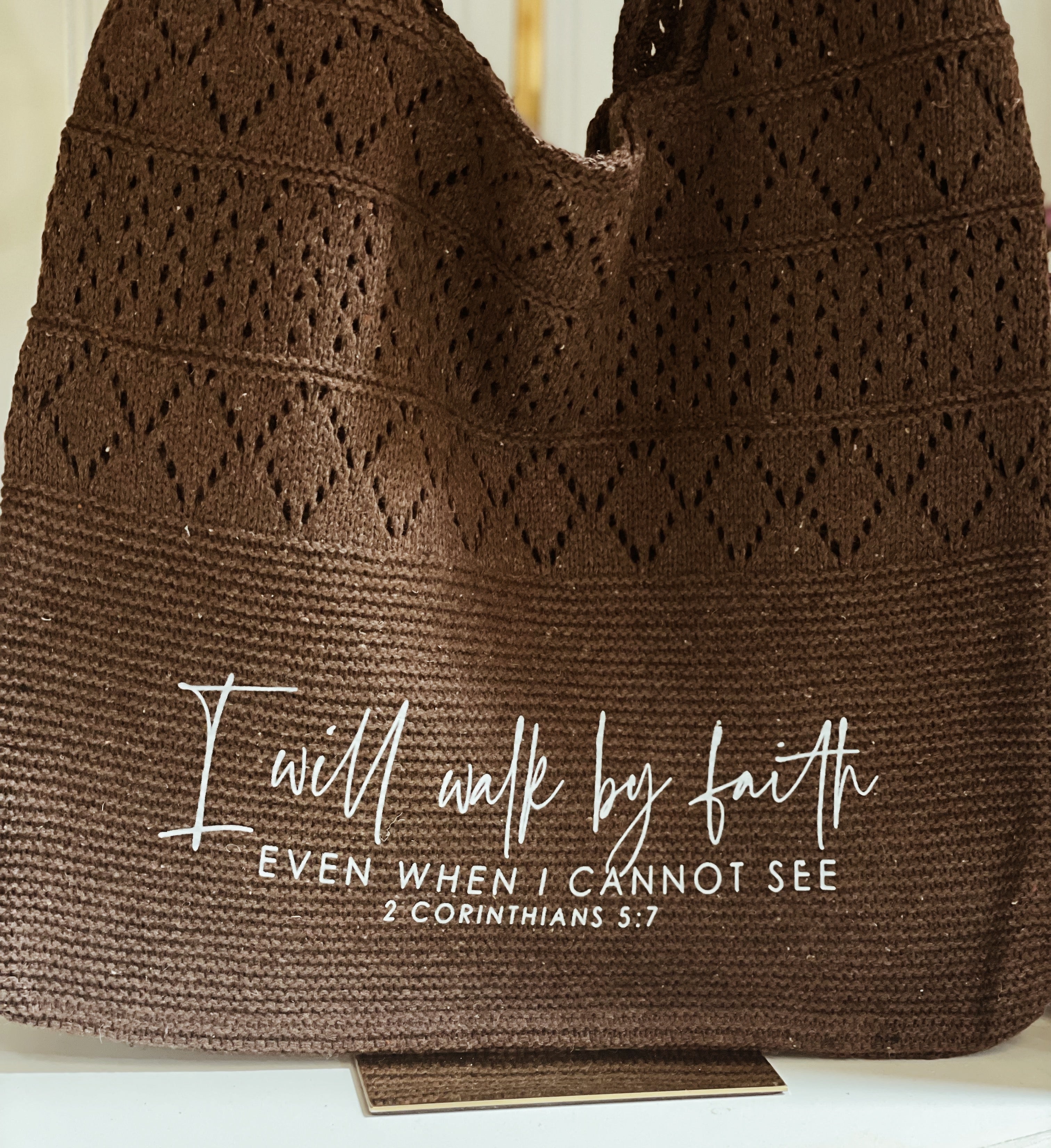 Walk by Faith Crotchet Bag