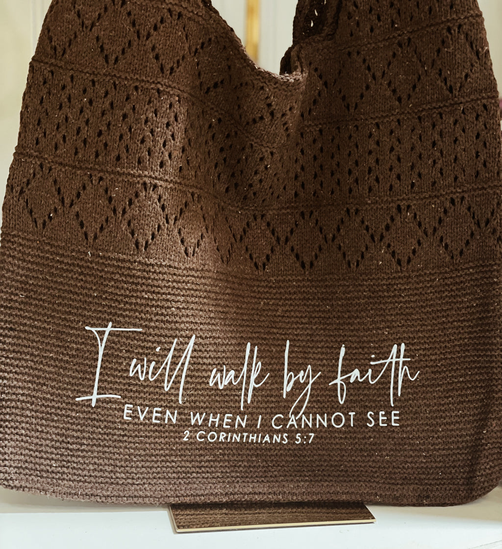Walk by Faith Crotchet Bag