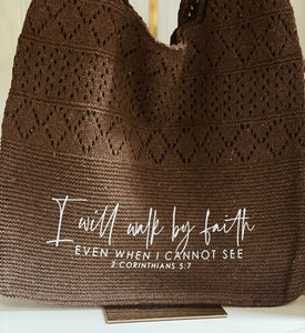 Walk by Faith Crotchet Bag