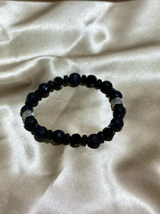 Elegant Women’s Black Bead Bracelet