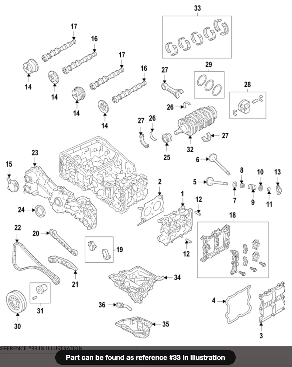 Subaru Bearing Set