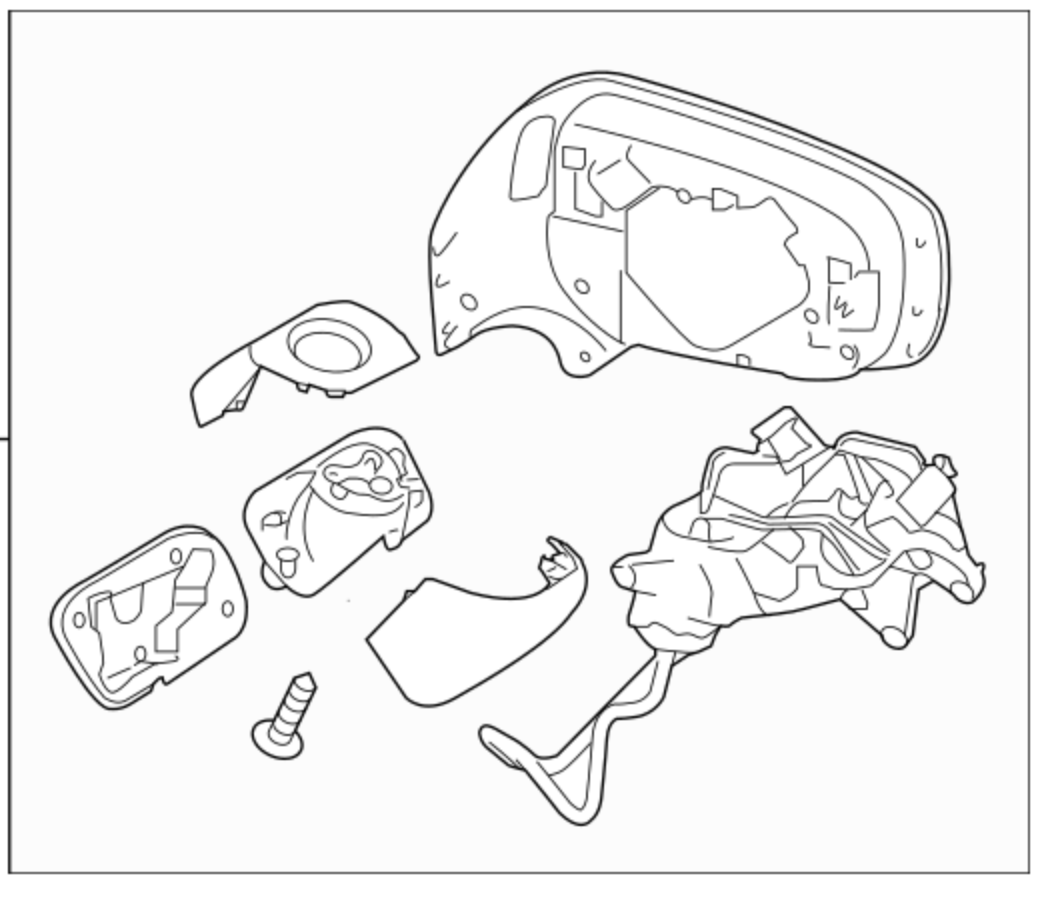 Subaru R View Mirror Unit