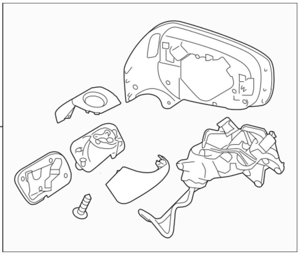 Subaru R View Mirror Unit