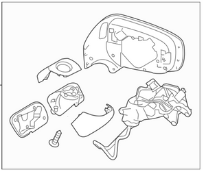 Subaru R View Mirror Unit