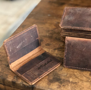 Camel Leather Mini Card wallet