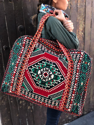 Large Handmade Woven Luggage Bag