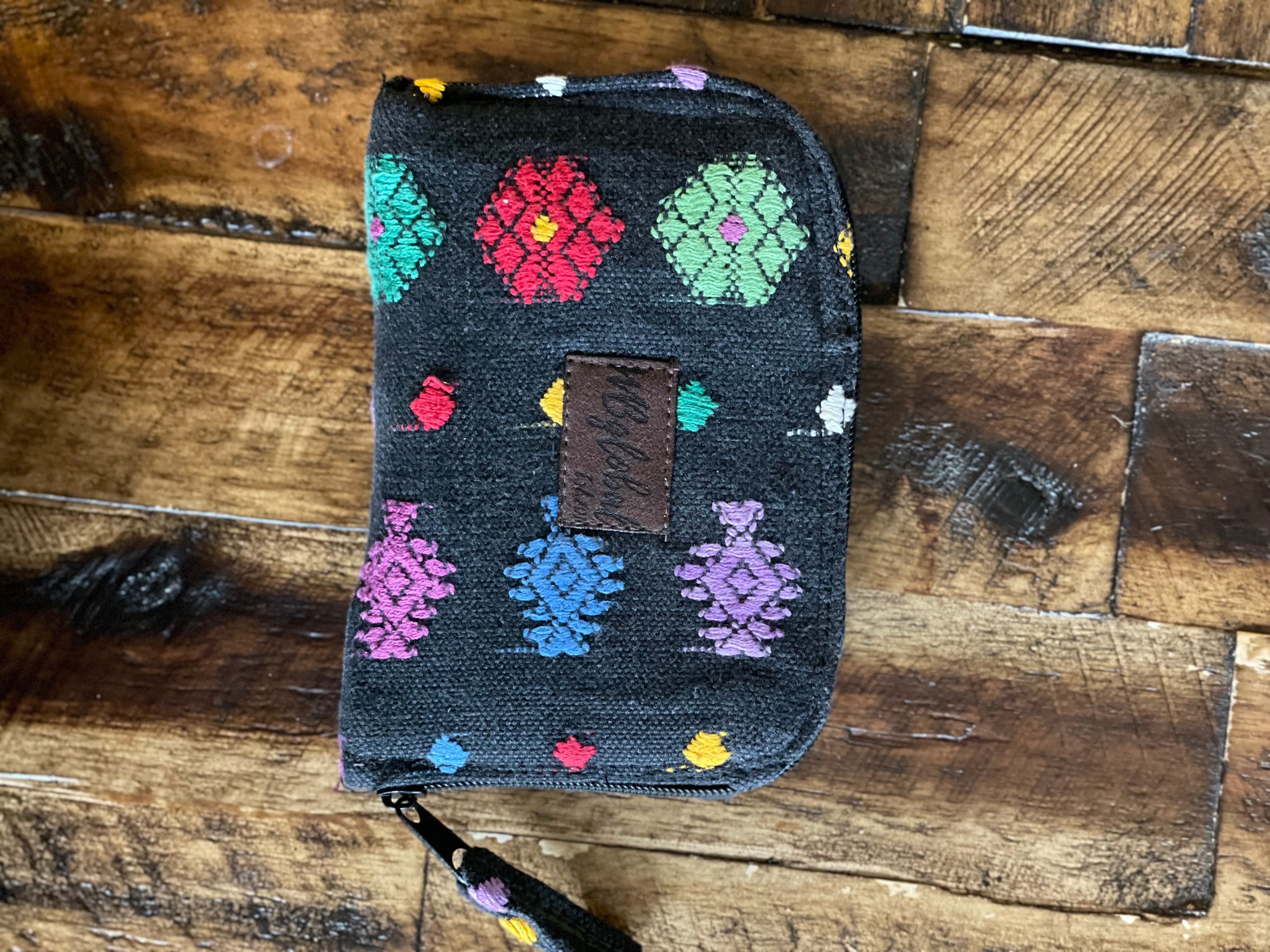 Cartera Textil Guatemalteca 3 Compartimentos