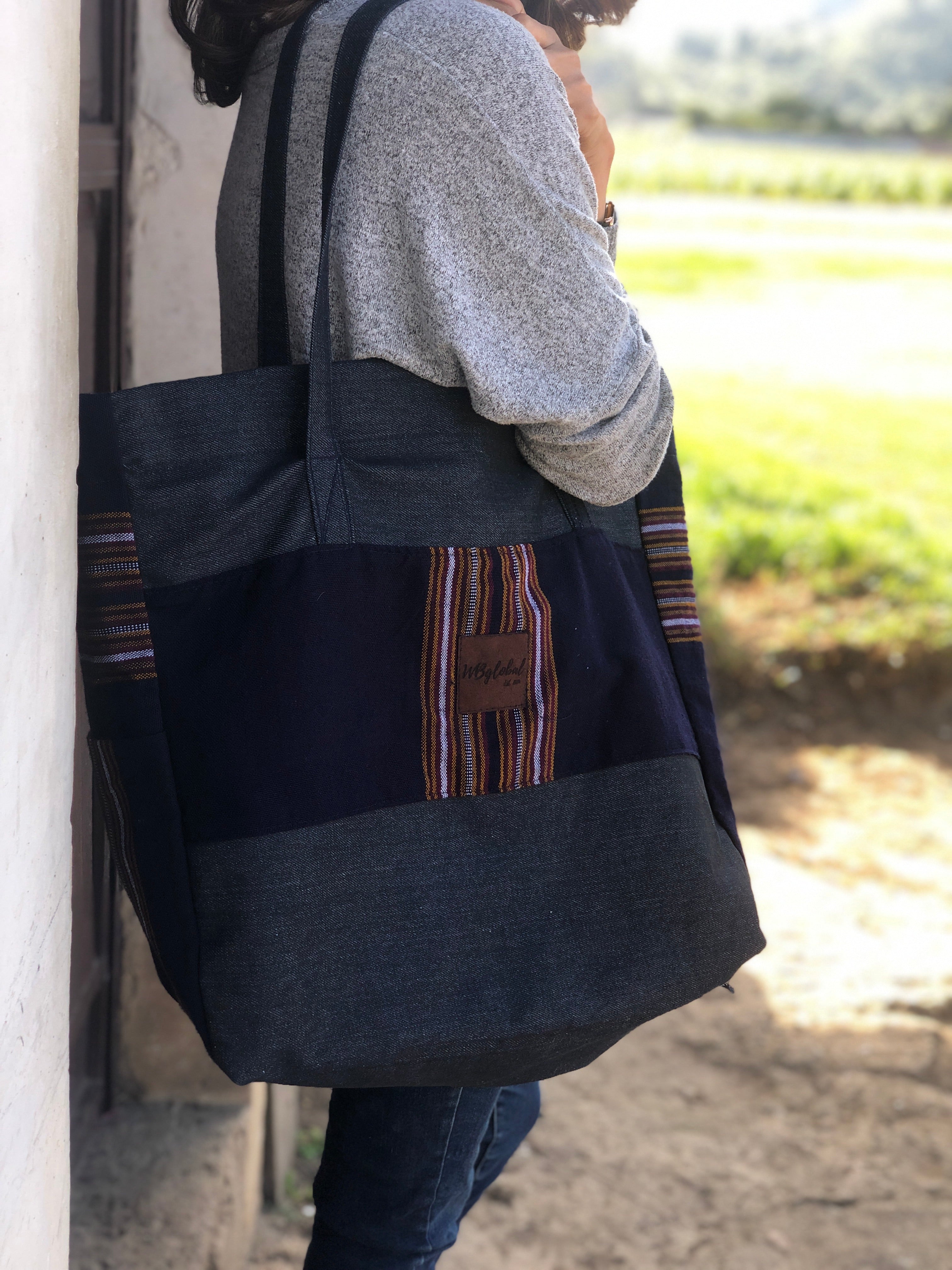 Textile Jean Tote- Extra Large