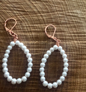 Rose Gold White Pearls Collection