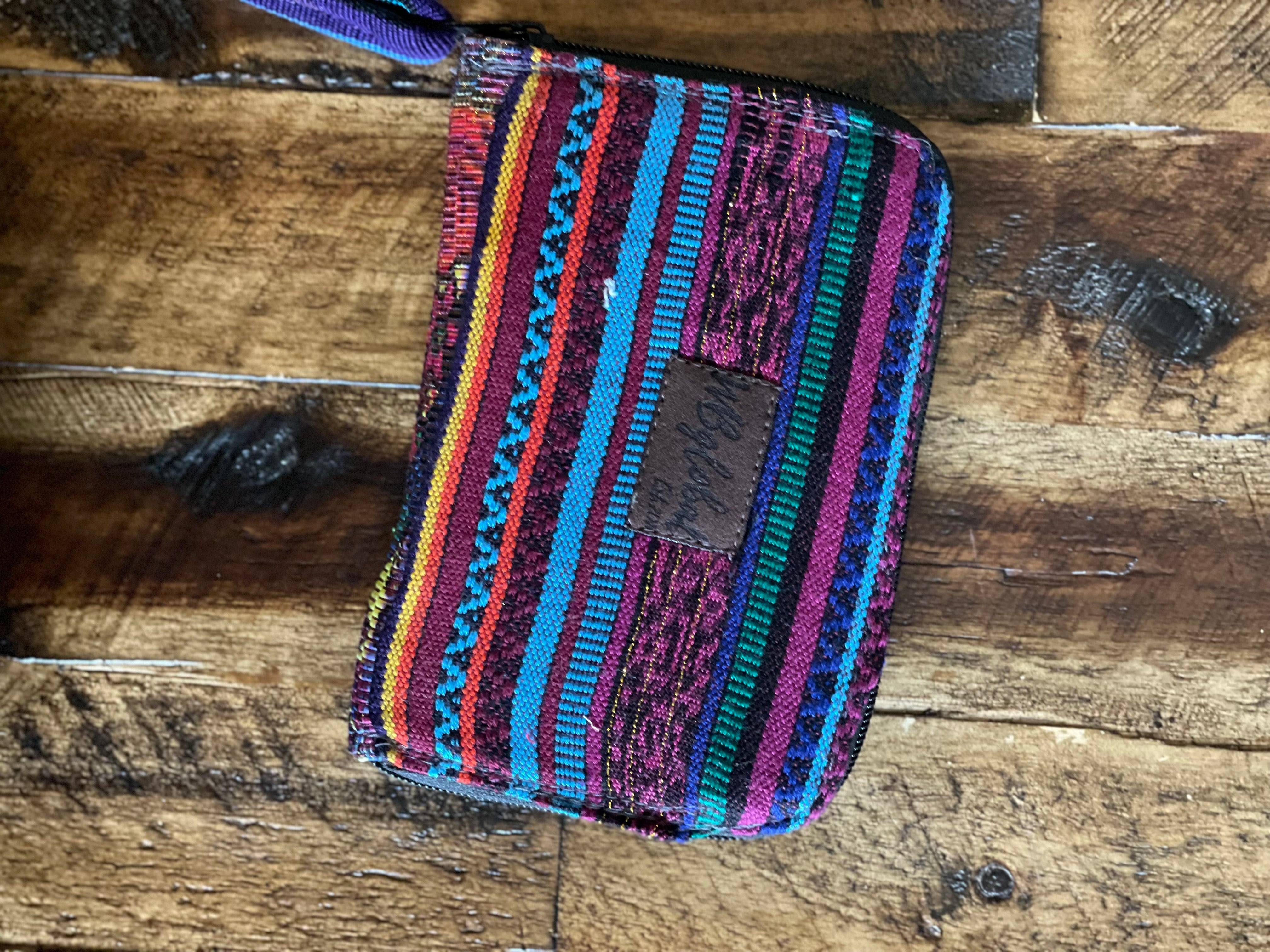 Cartera Textil Guatemalteca 3 Compartimentos